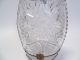 Riesige Schwere Blei Kristall Glas Vase Shabby Chic Vintage Mit Metall Montur Kristall Bild 1