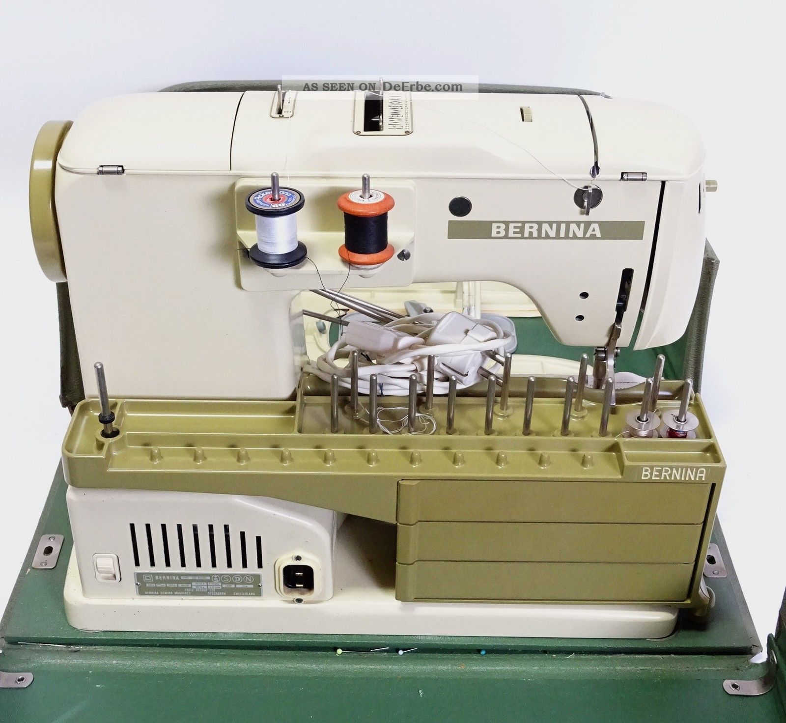 Bernina 730 Record Vintage Nähmaschine Inkl. Kabel Und Zubehör