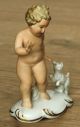 Filigrane Gerold Porzellanfigur 5554 Mädchenakt Mit Hund Gold Staffiert - 14 Cm Figuren Bild 6