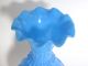 Herrliche Antike Fazzoletto Blumenvase Blaues Glas Handarbeit Mundgeblasen Sammlerglas Bild 2