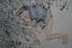Antikes Japanisches Rollbild Kakejiku Dorfszene Japan Scroll 3520 Asiatika: Japan Bild 7