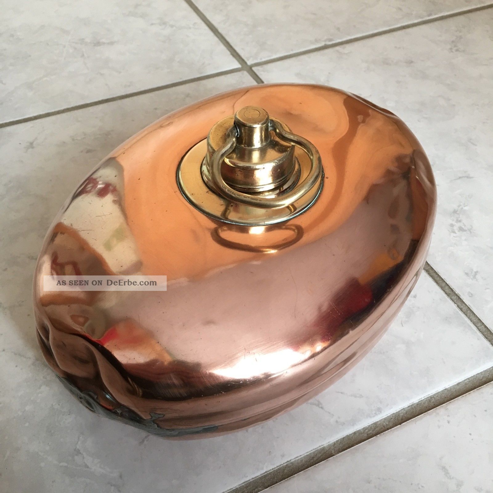 Antike Bettflasche / Wärmflasche - Kupfer / Messing - Dachbodenfund Kupfer Bild