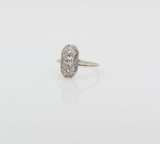 Antique Engagement Art Deco Diamant Damen Ring In 585 Gold 14k Verlobungsring Bild