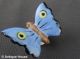 Alter Tropfenfänger Porzellan Schmetterling Blau Gelber Punkt Dripcatcher Thürin Nach Form & Funktion Bild 2