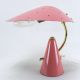 Tisch Lampe Leuchte Lamp 50s Rosa Pink Perforiert Mid Century Vintage 1950-1959 Bild 1
