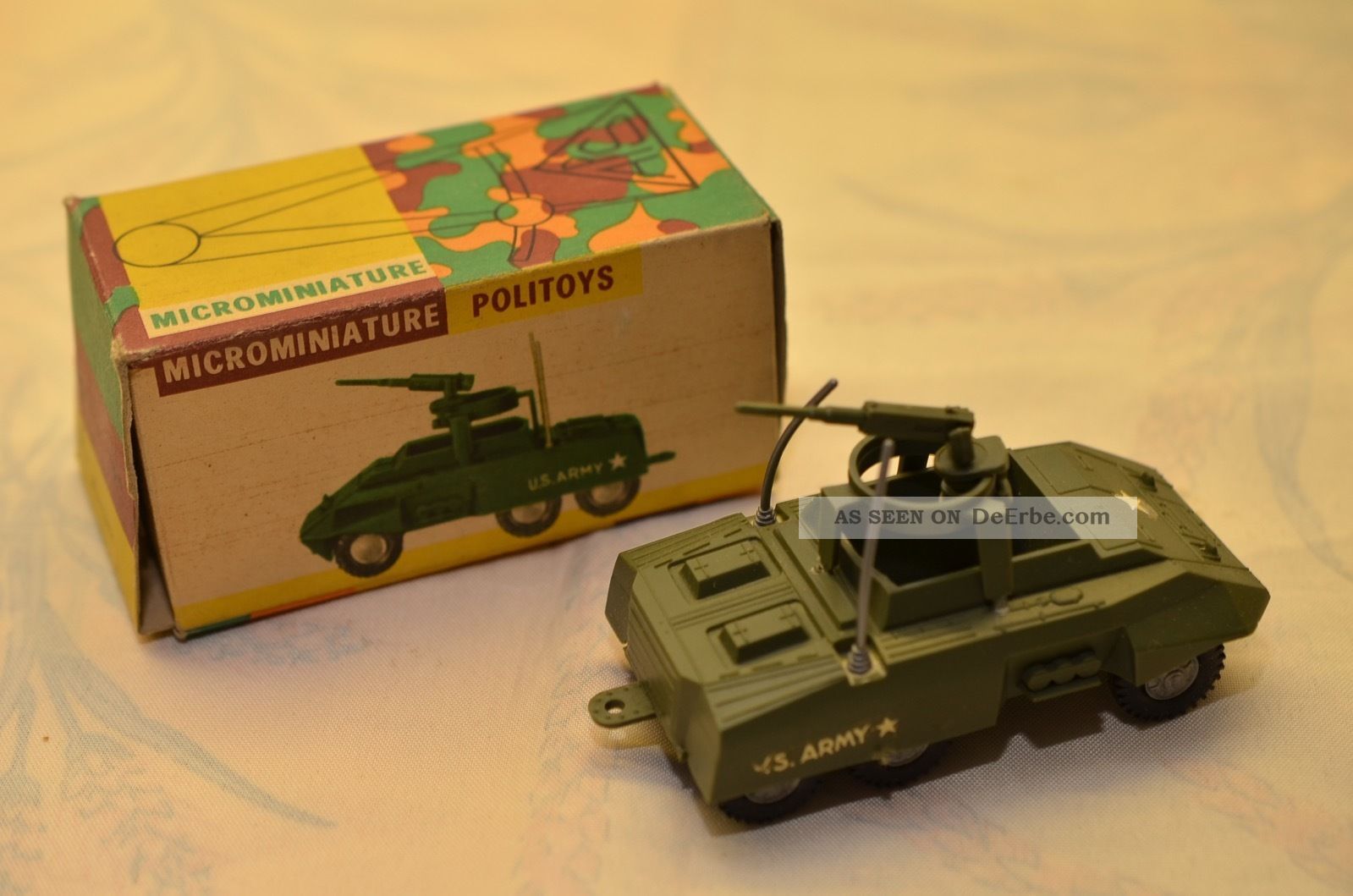 Sammlerstück Politoys Microminiature Nr.  17 Kampf Panzerwagen Fahrzeuge Bild