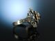Ring Zur Tracht Silber Vergoldet Granat Salzburg Um 1930 Vintage Garnet Ringe Bild 3