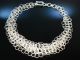 Stylish Silver Necklace Modernes Collier Kette Sterling Silber 925 Ring Glieder Ketten Bild 1