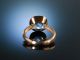 Italian Style Grosser Ring RosÉ Gold 750 Blue Topas Schachbrettschliff Ringe Bild 1
