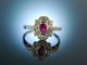 Ruby Diamond Engagement Ring Verlobungsring Weiss Gold 750 Rubin Brillanten Ringe Bild 2