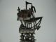 Sehr Schöne Massive 835 Silber Glocke Tischglocke Mit Schiff Objekte nach 1945 Bild 2