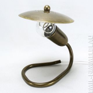 Kleine Alte Tischlampe Leuchte Lampe 50s Nachttisch Messing Vintage Lamp Brass Bild