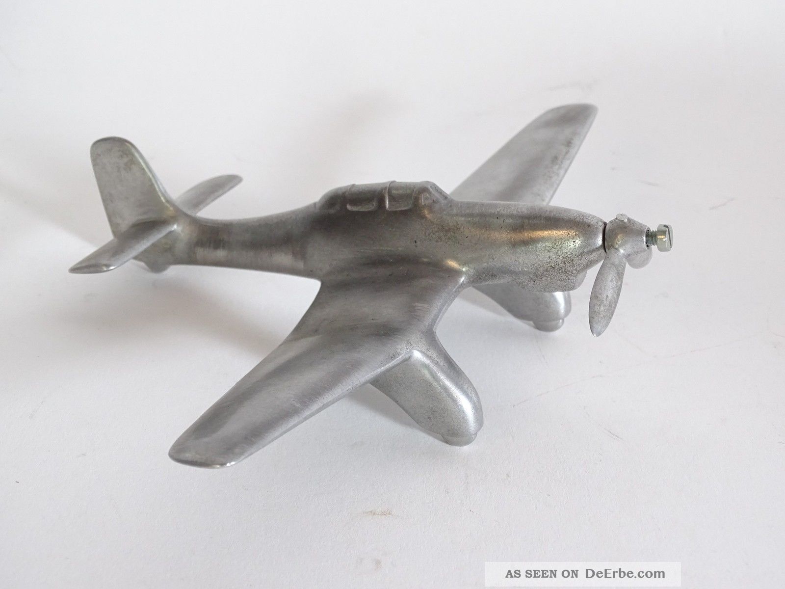 Antikes Flugzeug Modell Aus Metall Kampfflugzeug Kriegsflugzeug Eisen Bild