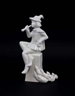 42732 Porzellan Figur Rattenfänger Von Hameln Weiß Wagner&apel Bild
