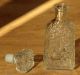 4 X Tolle Vintage Kristall Flaschen - - Geschliffene Whiskeyflasche Cognac Vodka Glas & Kristall Bild 1