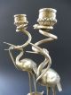 Jugendstil Bronze Kranich Schlange Snake Leuchter Crane Turtle Art Nouveau A Wmf 1890-1919, Jugendstil Bild 2