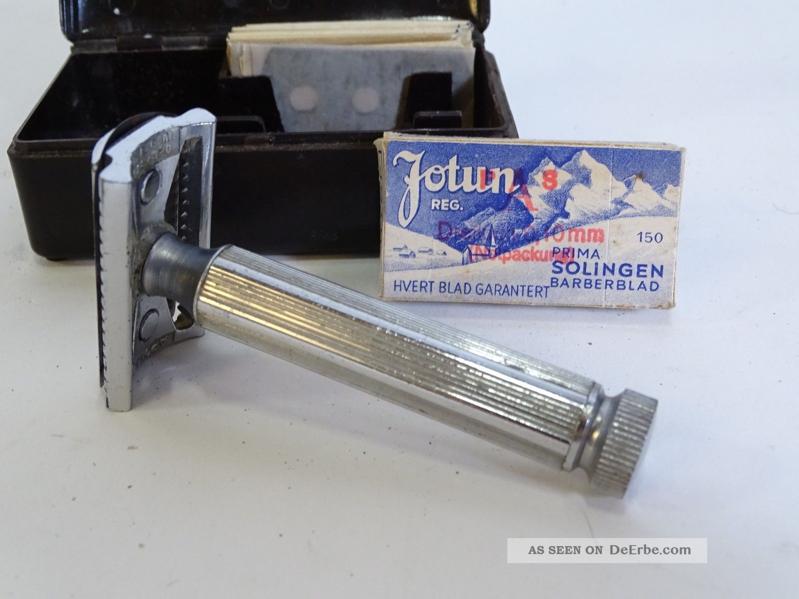 Apollo Drgm 1284320 Antiker Rasierhobel Inkl.  Ersatzmesser Und Etui Haushalt Bild