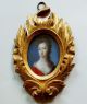 Barocke Miniatur Porträt Darstellung Einer Höfischen Dame In Rotem Kleid Um 1700 Miniaturen & Silhouetten Bild 4