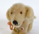 Seltener Antiker Mohair Petz Dackel Hund Hart Gestopft Mit Glöckchen Stofftiere & Teddybären Bild 1