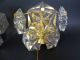 50er Jahre Design Paar Hochwertige Dickwandige Kristallglas Wandlampen Leuchter 1950-1959 Bild 2