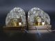 Paar Hochwertige Dickwandige 50er Jahre Design Kristallglas Wandleuchter Lampen 1950-1959 Bild 1