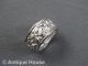 Silber 925 Schmuck Schmuckstück Breiter Massiver Ring Mit Blütendekor - Modern Ringe Bild 1