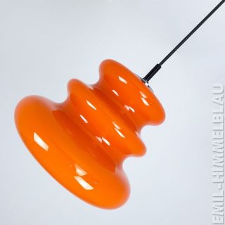 Glas Lampe Glaslampe Orange Vintage Pendellampe Orange Pendant Lamp Bild