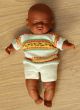 Antike Baby - Puppe - Negerbaby Nr 713 - 18 Cm - Mit Kleidung - Schildkröt? Look Puppen & Zubehör Bild 2