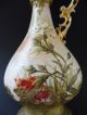 Jugendstil Karaffe Vase Floral Keramik At Nouveau Jug Malerei Wahliss Amphora ? 1890-1919, Jugendstil Bild 8