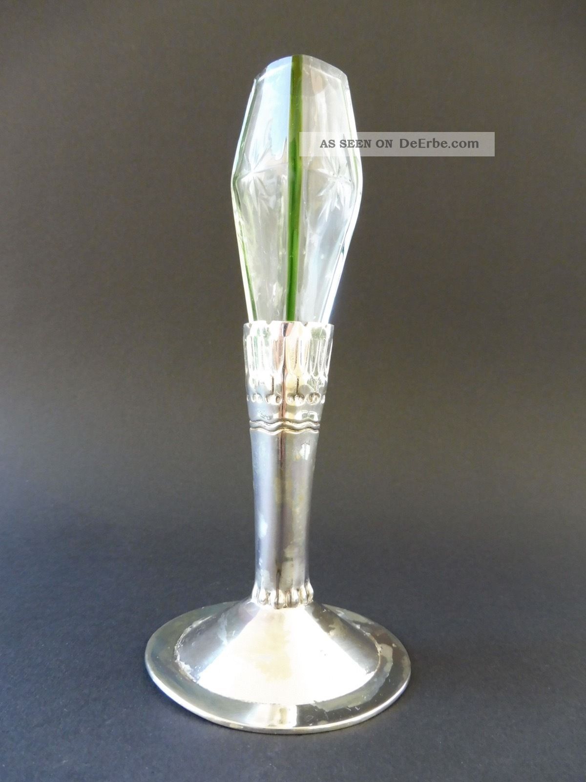 :: Deutsche Osiris Isis Jugendstil Vase Glaseinsatz Art Nouveau Walter Scherf :: 1890-1919, Jugendstil Bild