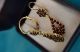 Schöne Ausgefallene Granat Ohrringe Ohrschmuck Silber 900 Vergoldet Schmuck & Accessoires Bild 4