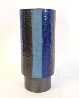 Studio Design 60er Jahre Keramik Vase In Ausgefallener Farbgebung Rarität Bild