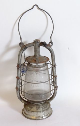 Antike Hasag Petroleum Lampe Sturmlaterne Nr.  130 Inkl Etikett Bild