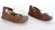 Paar Antike Leder Kinderschuhe Babyschuhe Doll Shoes Shabby Chic Um 1920/1930 Alte Berufe Bild 3