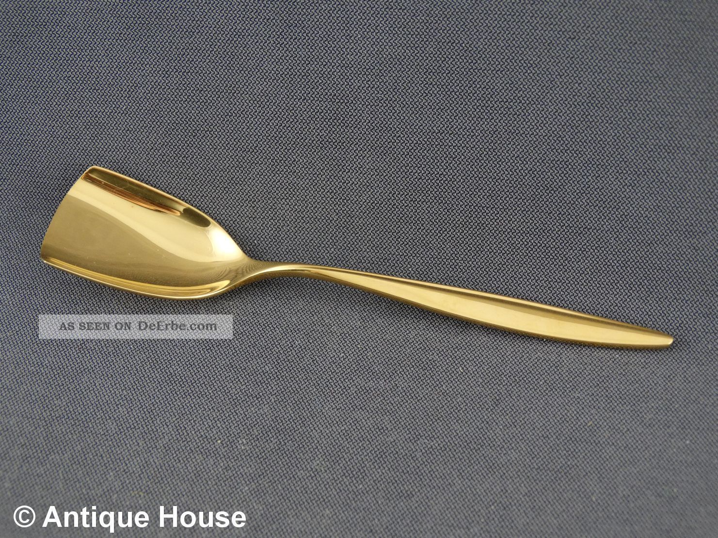 Wmf Besteck Kopenhagen Silber 800 Vergoldet Zuckerschaufel Zuckerlöffel Objekte nach 1945 Bild