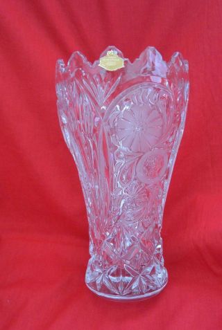 Antik Bleikristall Tischvase Vase 25cm Toller Schliff - Made In Germany Bild