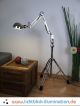 Machine Age Industrie Design Gelenklampe Bauhaus Tripod Loft Lampe Chrom Leuchte Ab 2000 Bild 3
