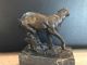 Bronzefigur Tierfigur Gepard Auf Rauchmarmor - Sockel Signiert Milo Bronze Bild 3