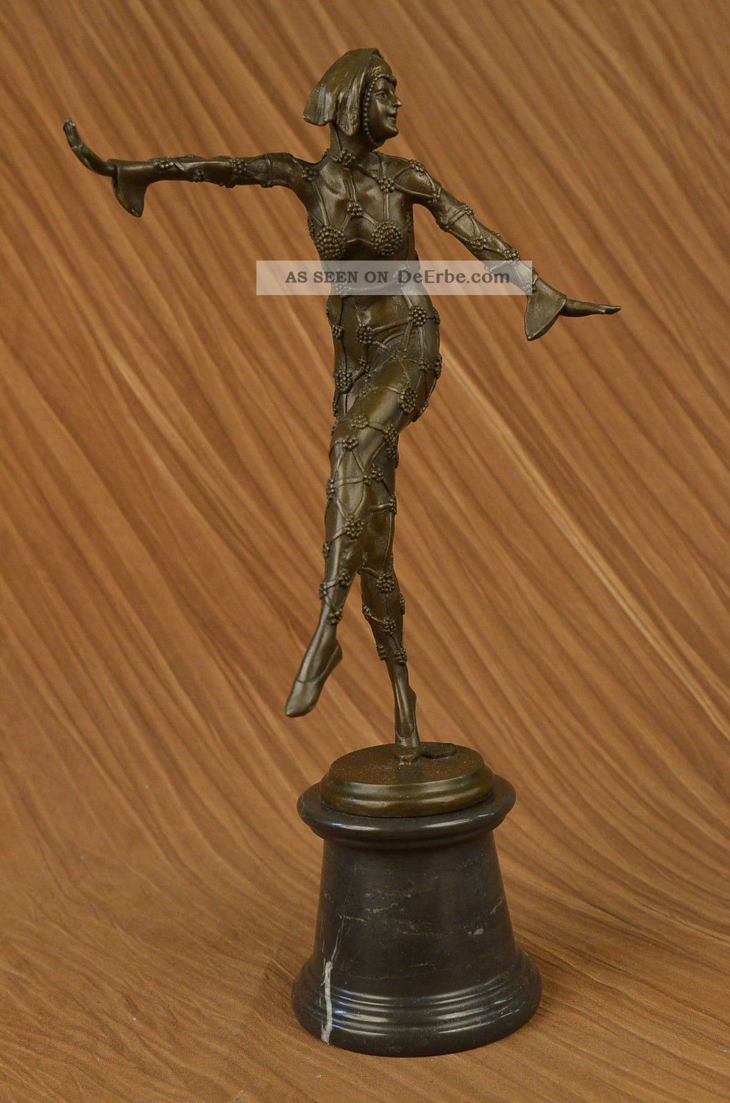 Bronzeskulptur Tanzende Frau Chiparus Kunst Deko Geschenk Antike Bild