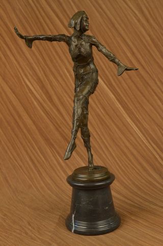 Bronzeskulptur Tanzende Frau Chiparus Kunst Deko Geschenk Bild