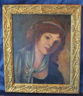 Mädchen Frau In Öl Frankreich / Paris Impressionismus Vor Oder Um 1900 Museal Bild