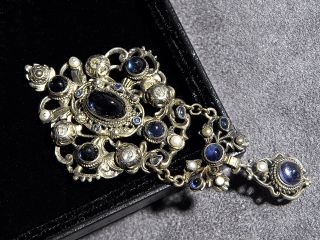 Siebenbürgen Historismus Brosche Diamanten Perlen Saphire Um1880 Trachtenschmuck Bild