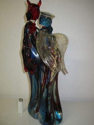 Galeriestück Murano Skulptur Engel,  Taufel Unikat Signiert Bild