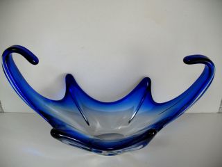 Grosse Xxl Murano Schale Blau 41 Cm,  3,  4 Kg Bild