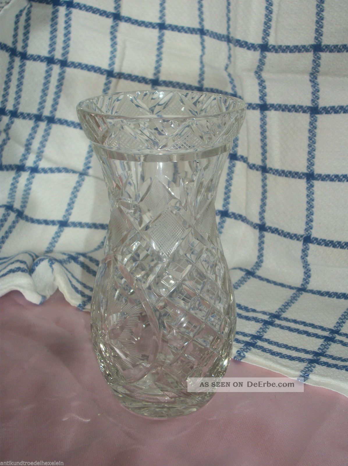 Hübsche Alte Kristall Vase Kristall Bild