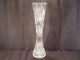 Schmale Hohe Vase Bleikristall Handschliff 60er Jahre Böhmen,  Sternschliff,  700g Kristall Bild 1