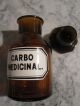 Apothekerflasche Glas & Glasstöpsel - Carbo Medicinal - Höhe=13cm Arzt & Apotheker Bild 1