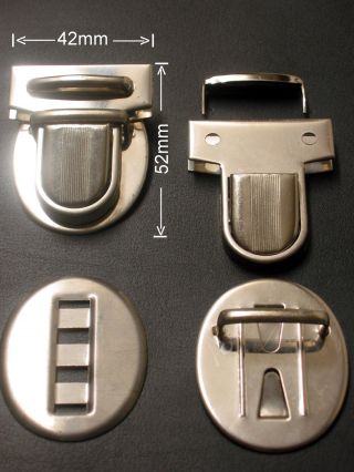 Schnappverschluss Taschenverschluss Leder 8 - Teiliger Verschluss Komplett 1a Bild
