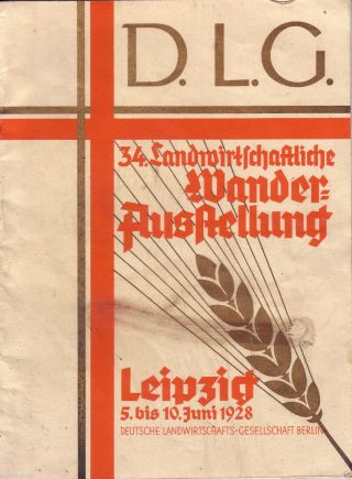 D.  L.  G.  ;34.  Landwirtschaftliche Wanderausstellung Leipzig,  1928 Bild