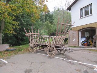 Alter Großer Leiterwagen Heuwagen Holzwagen - Antiker Anhänger - Bild